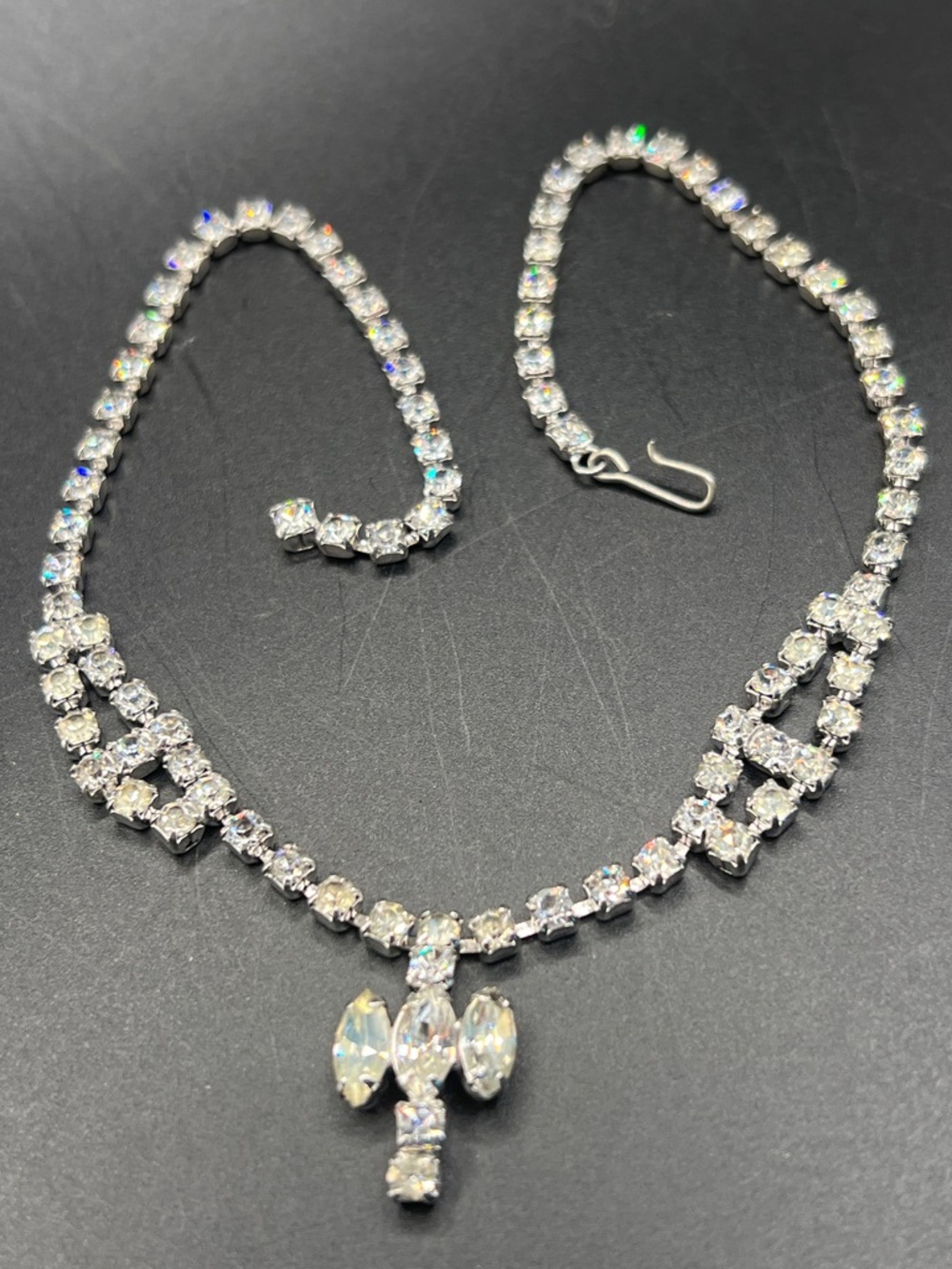 Vintage Crystal Drop - Silver Tones 28